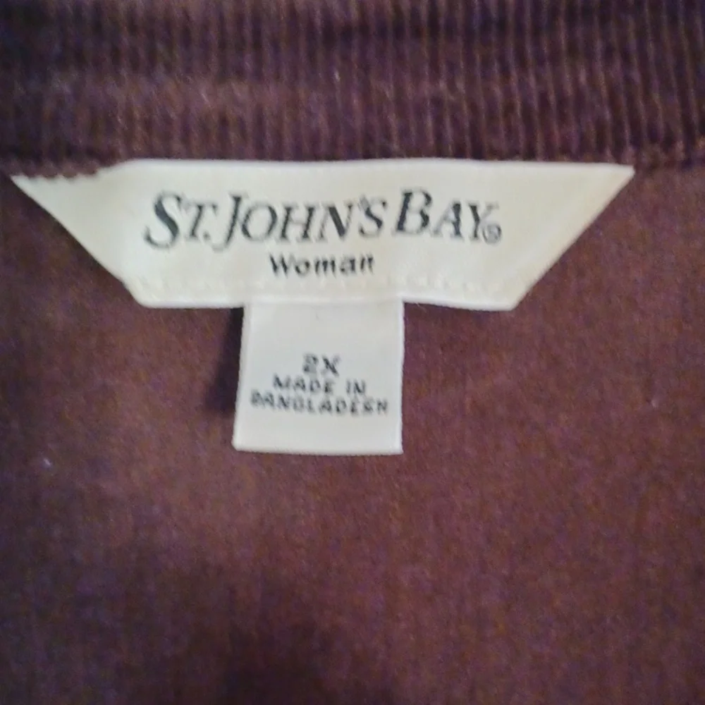 St. John Bay  women's corduroy jacket women's size 2xlarge brown